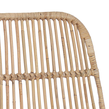 Sgabello da bar 2 pcs Naturale 44 x 54 x 96 cm Rattan e acciaio | homemem39