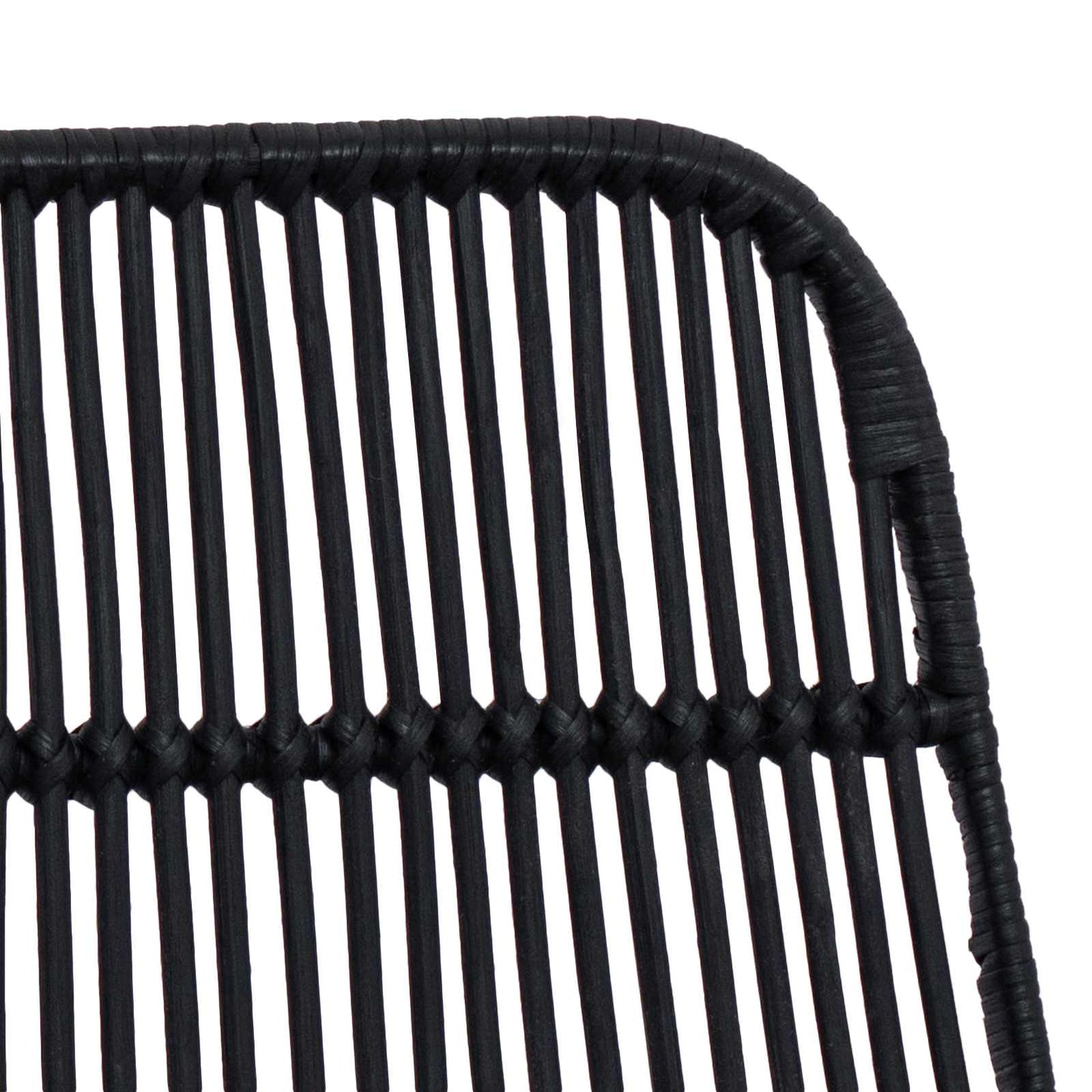 Sgabello da bar 2 pcs Nero 44 x 54 x 96 cm Rattan e acciaio | homemem39