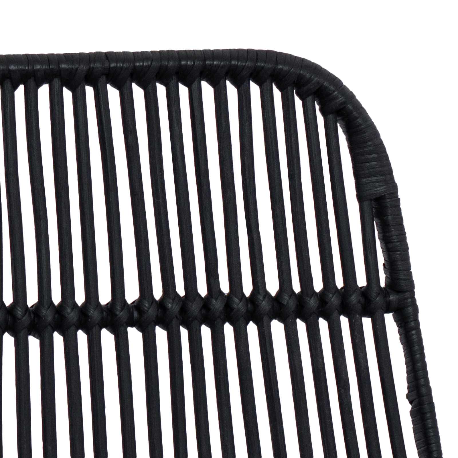 Sgabello da bar 2 pcs Nero 44 x 54 x 96 cm Rattan e acciaio | homemem39