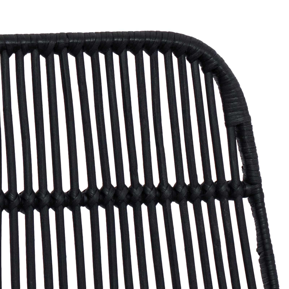 Sgabello da bar 2 pz Nero 44 x 54 x 96 cm Rattan e acciaio