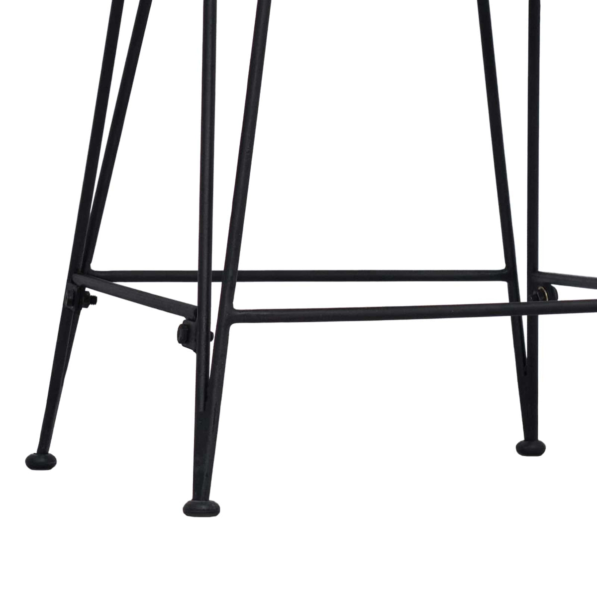 Sgabello da bar 2 pz Nero 44 x 54 x 96 cm Rattan e acciaio