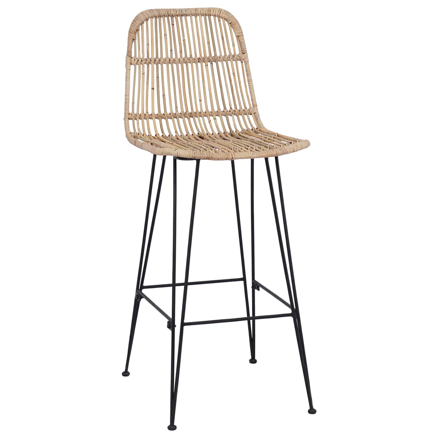 Sgabello da bar 2 pcs Naturale 44 x 55 x 109 cm