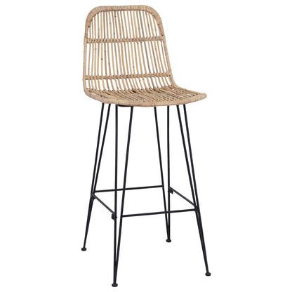 Sgabello da bar 2 pcs Naturale 44 x 55 x 109 cm