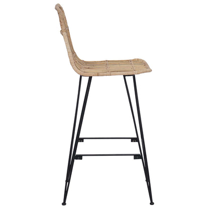 Sgabello da bar 2 pcs Naturale 44 x 55 x 109 cm | homemem39