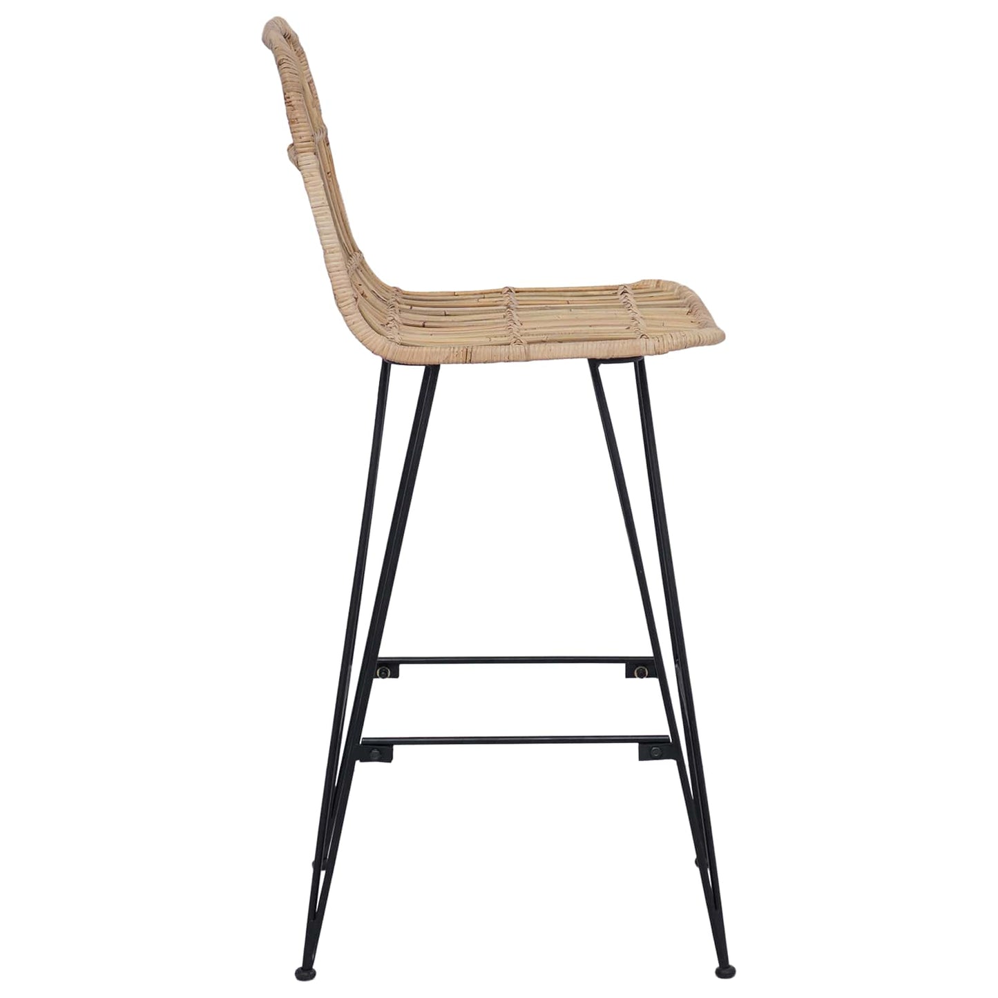 Sgabello da bar 2 pcs Naturale 44 x 55 x 109 cm