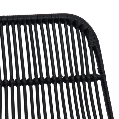 Sgabello da bar 2 pcs Nero 44 x 55 x 109 cm Rattan e acciaio | homemem39