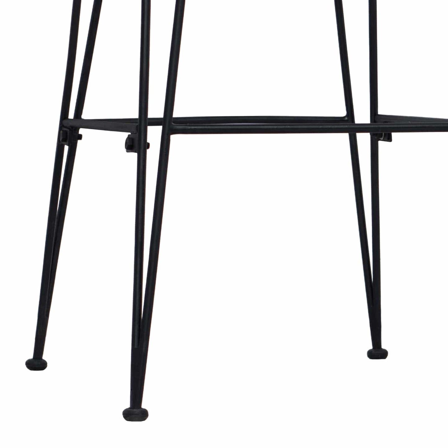 Sgabello da bar 2 pcs Nero 44 x 55 x 109 cm Rattan e acciaio | homemem39