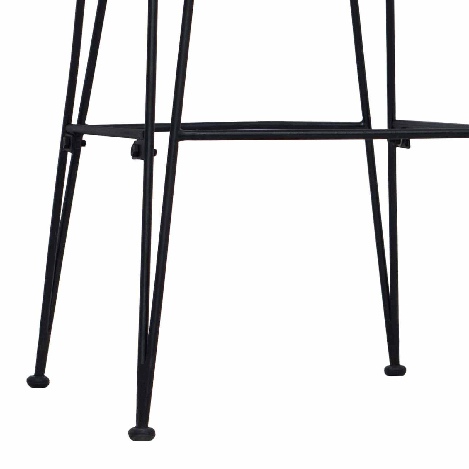 Sgabello da bar 2 pcs Nero 44 x 55 x 109 cm Rattan e acciaio | homemem39