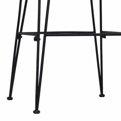 Sgabello da bar 2 pcs Nero 44 x 55 x 109 cm Rattan e acciaio | homemem39