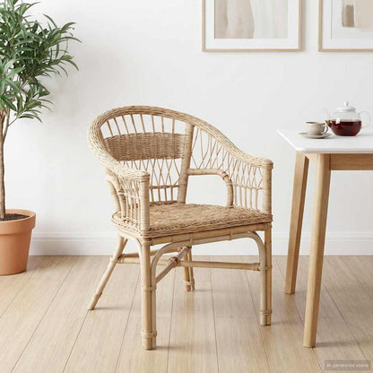 Sedia Impilabile Naturale 60 x 60 x 81 cm Rattan | homemem39