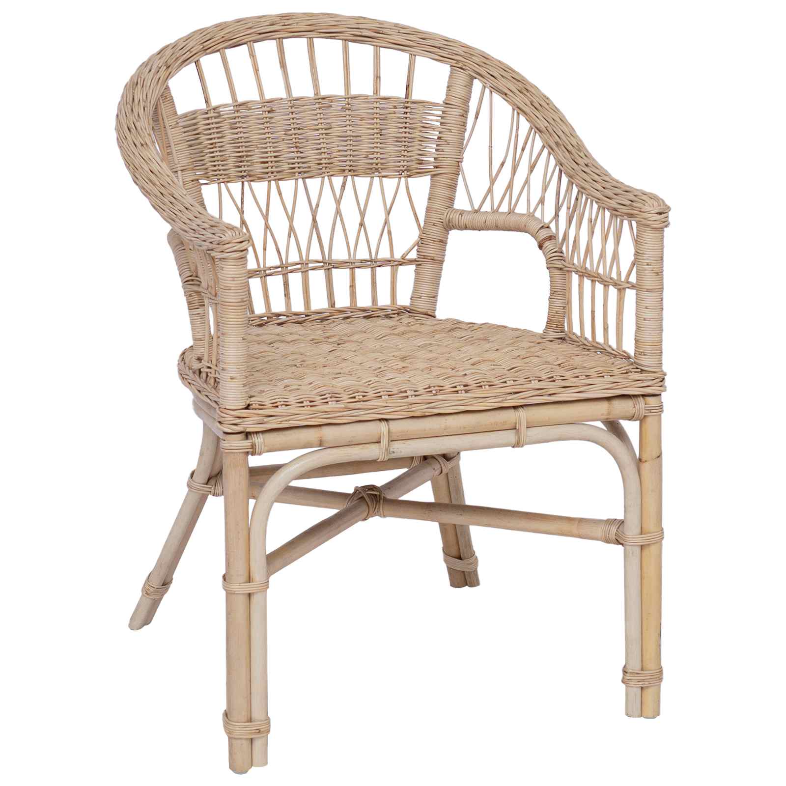 Sedia Impilabile Naturale 60 x 60 x 81 cm Rattan | homemem39