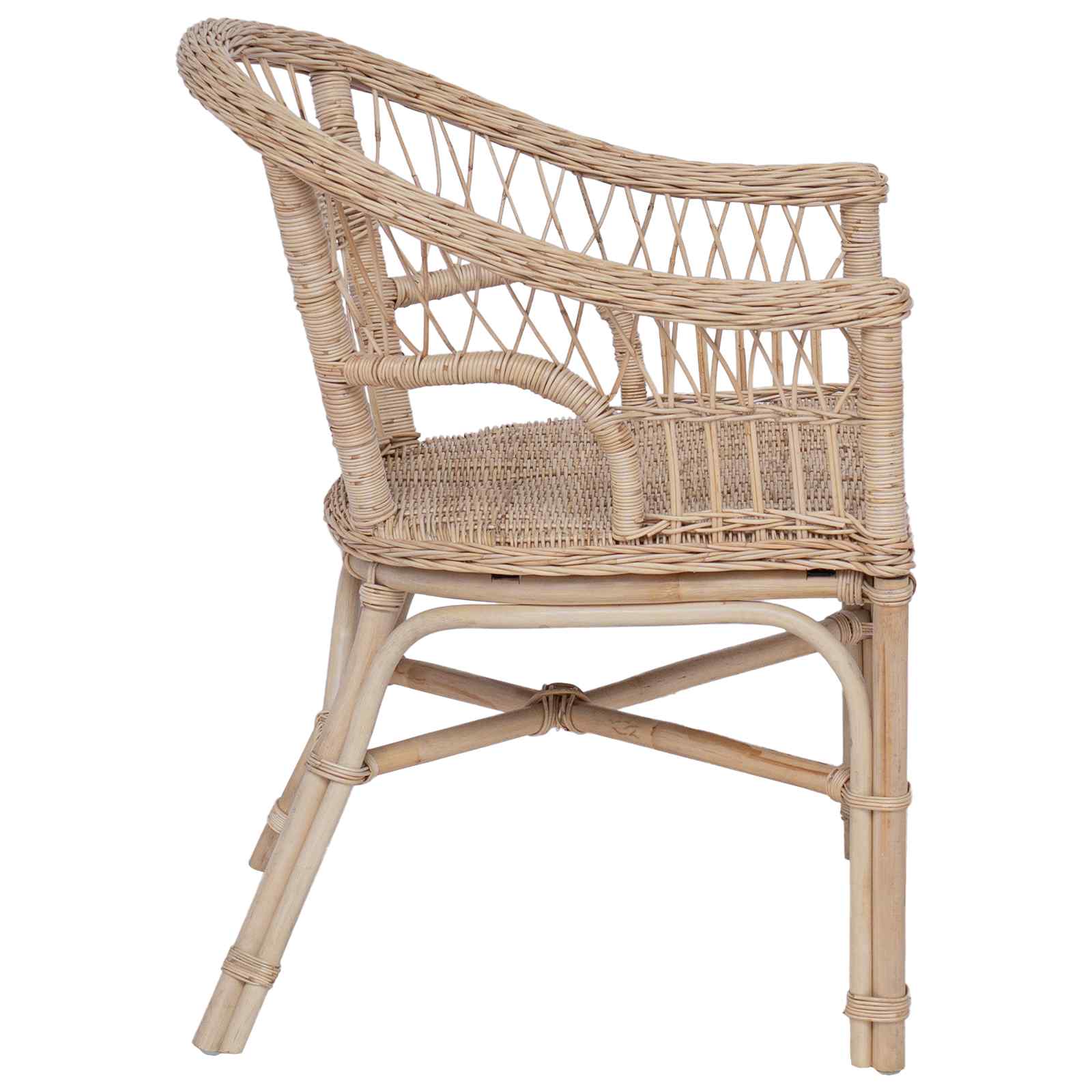 Sedia Impilabile Naturale 60 x 60 x 81 cm Rattan | homemem39