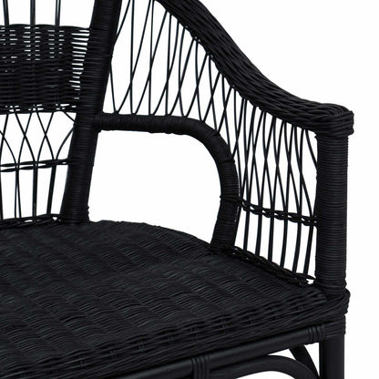 Sedia Impilabile Nero 60 x 60 x 81 cm Rattan
