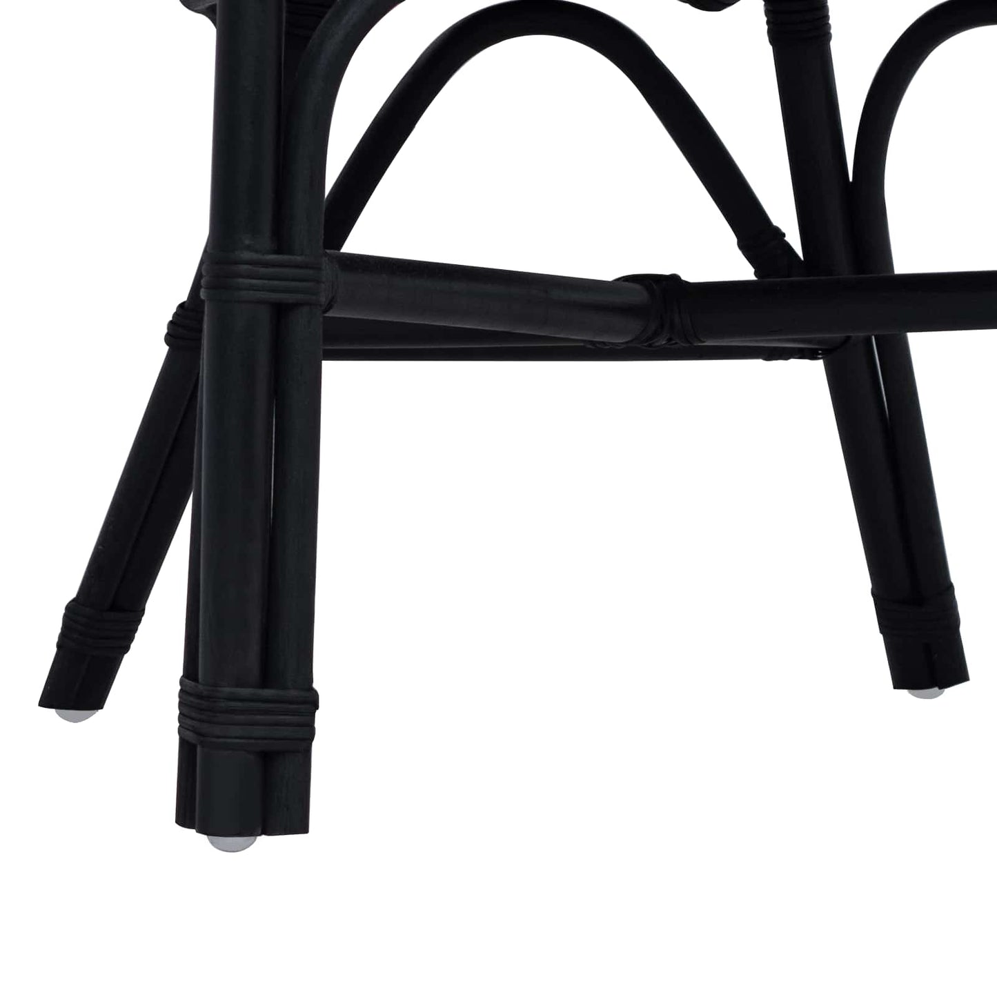 Sedia Impilabile Nero 60 x 60 x 81 cm Rattan