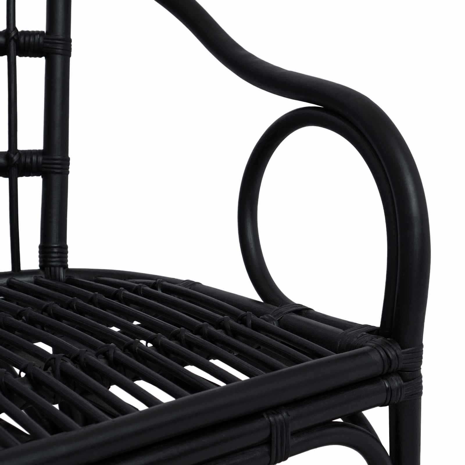 Sedia Impilabile Nero 58 x 60 x 81 cm Rattan | homemem39
