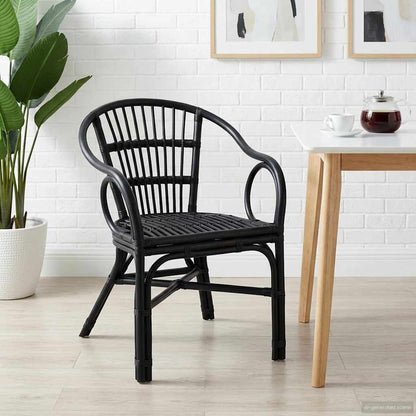 Sedia Impilabile Nero 58 x 60 x 81 cm Rattan | homemem39