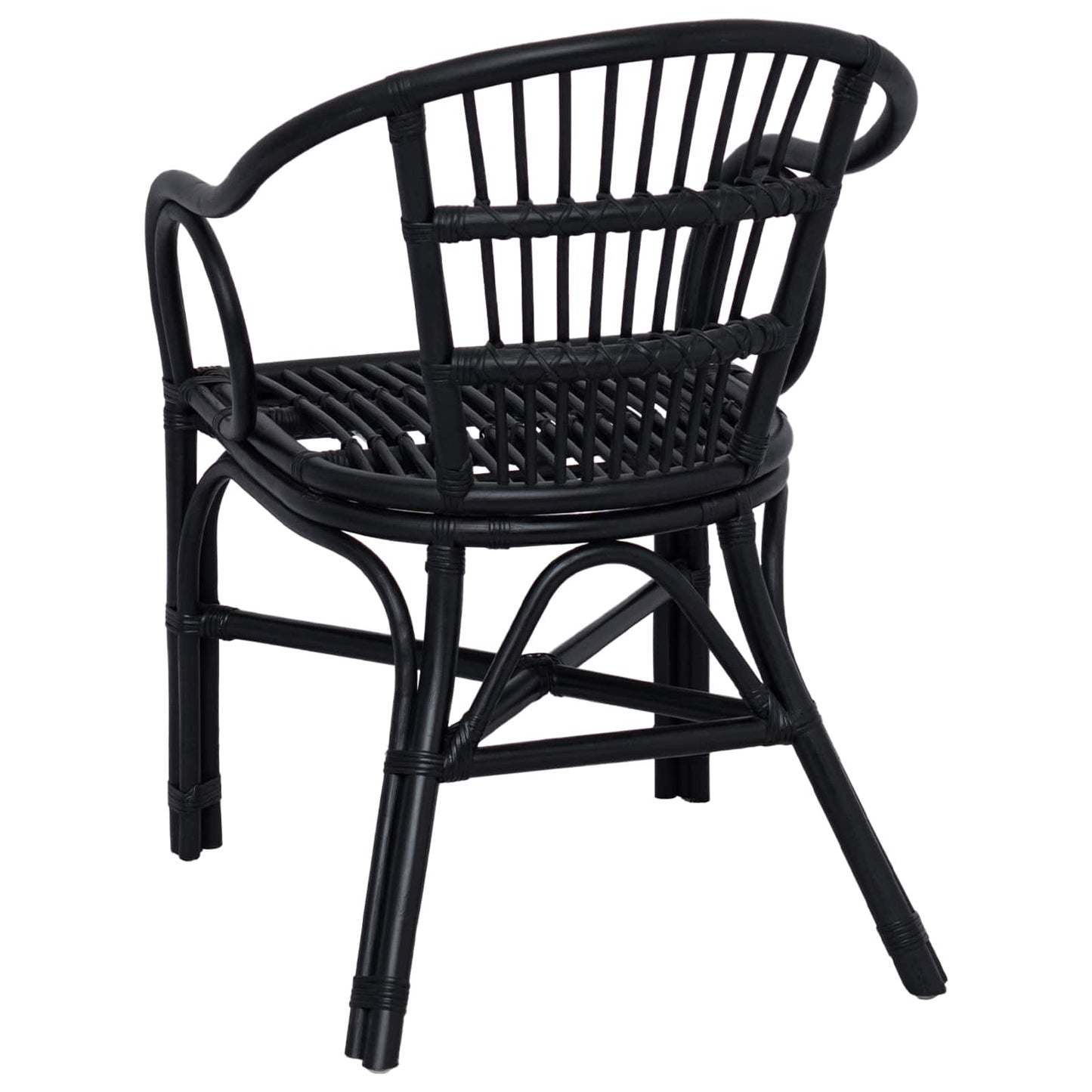 Sedia Impilabile Nero 58 x 60 x 81 cm Rattan | homemem39