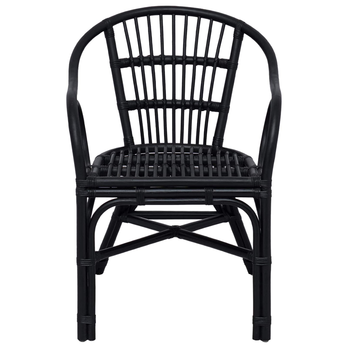 Sedia Impilabile Nero 58 x 60 x 81 cm Rattan | homemem39