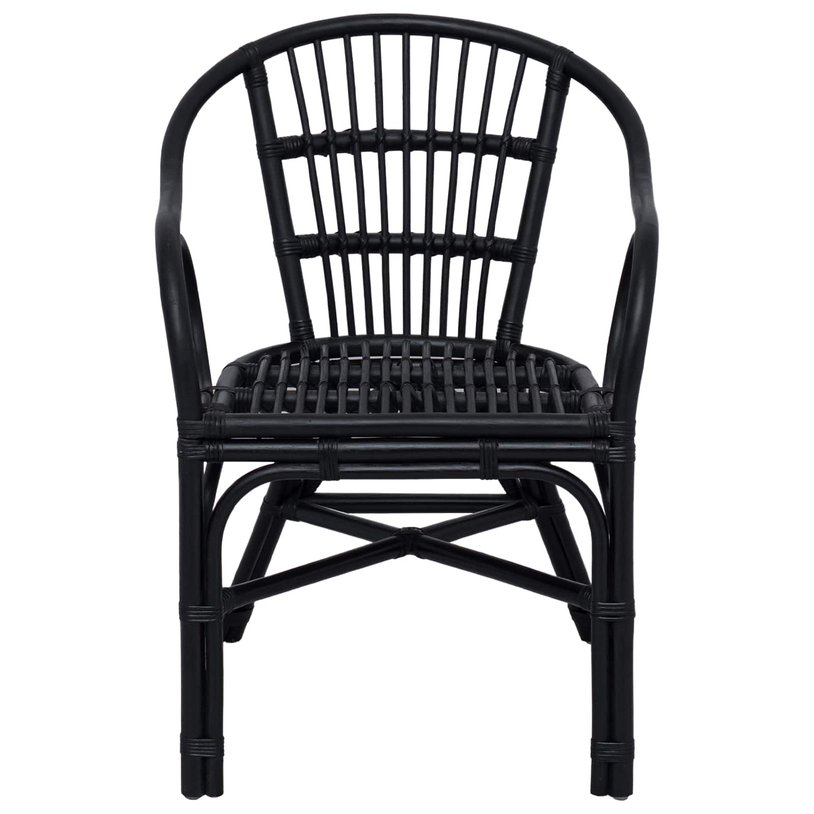 Sedia Impilabile Nero 58 x 60 x 81 cm Rattan | homemem39
