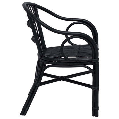 Sedia Impilabile Nero 58 x 60 x 81 cm Rattan | homemem39