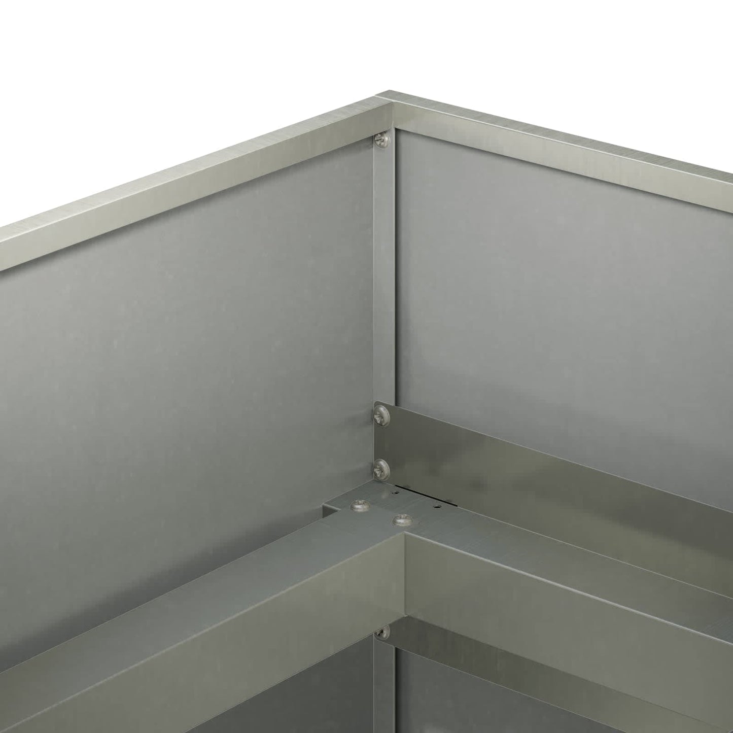 Vaso da giardino Argento 360 x 80 x 60 cm Acciaio Inox | homemem39
