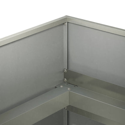 Vaso da giardino Argento 360 x 80 x 60 cm Acciaio Inox | homemem39