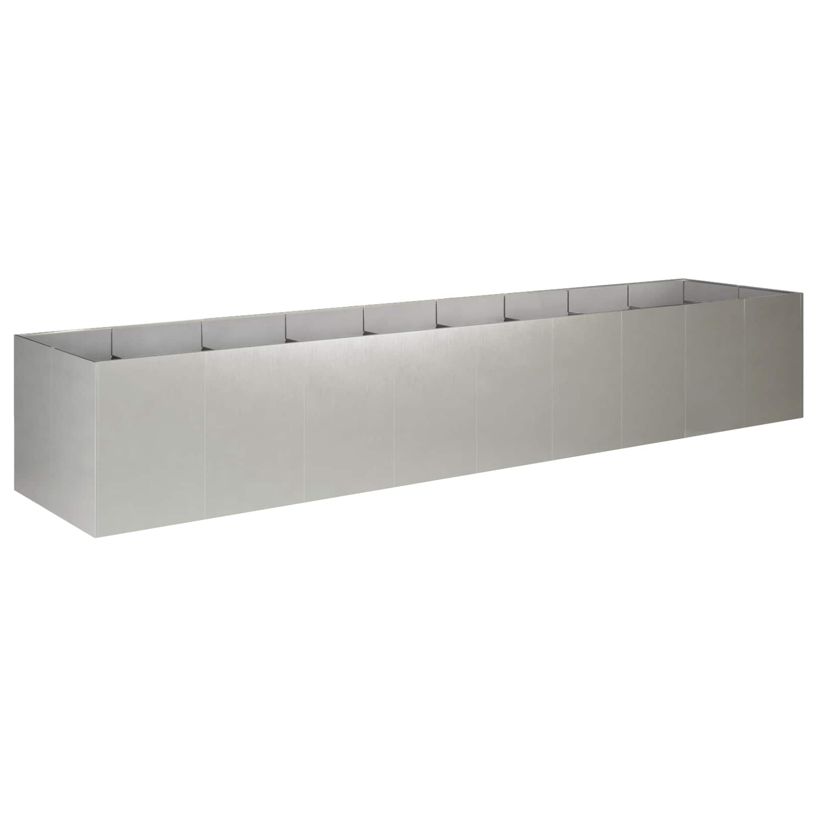 Vaso da giardino Argento 360 x 80 x 60 cm Acciaio Inox | homemem39