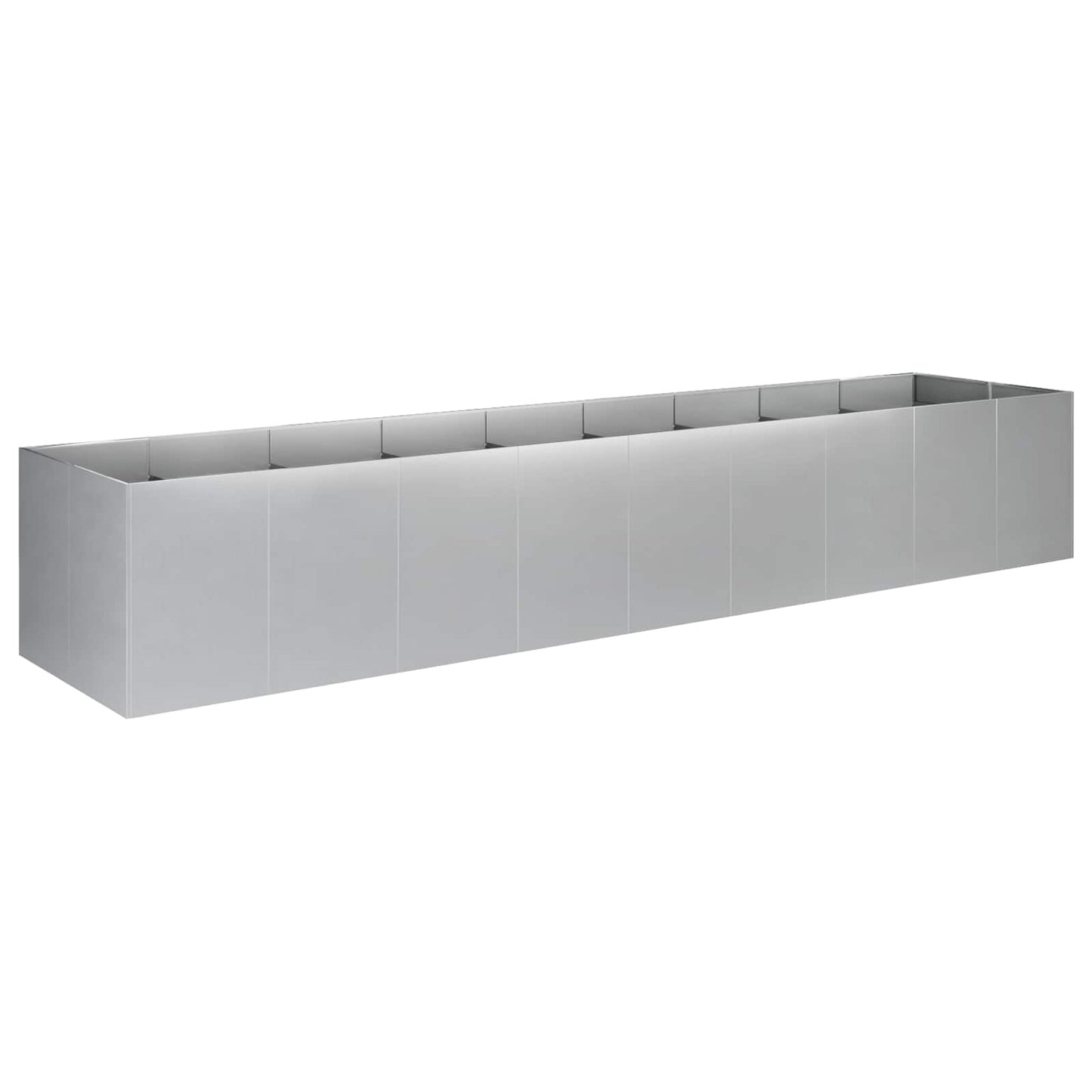 Vaso da giardino Argento 360 x 80 x 60 cm Acciaio zincato | homemem39