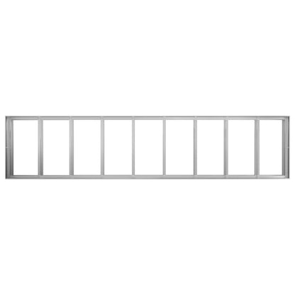 Vaso da giardino Argento 360 x 80 x 60 cm Acciaio zincato | homemem39