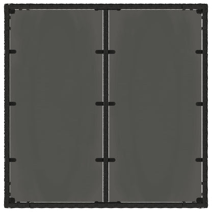 Set da pranzo per esterni 5 pcs Nero 90 x 90 x 75 cm polyrattan | homemem39