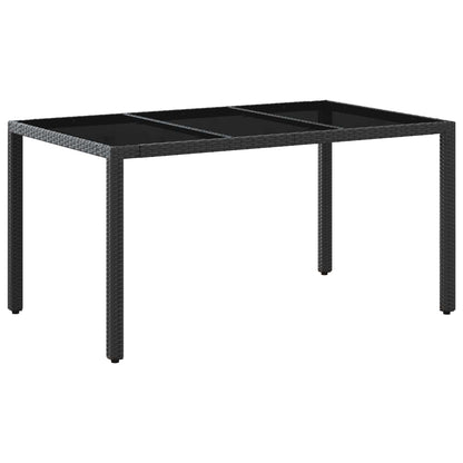 Set da pranzo per esterni 7 pcs Nero 150 x 90 x 75 cm | homemem39