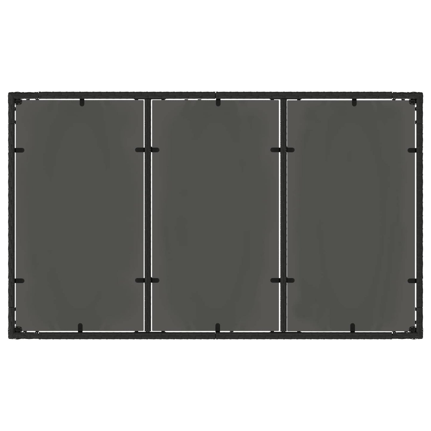 Set da pranzo per esterni 5 pcs Nero e Bianco Crema