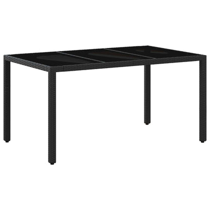 Set da pranzo per esterni 7 pcs Nero e Bianco Crema | homemem39
