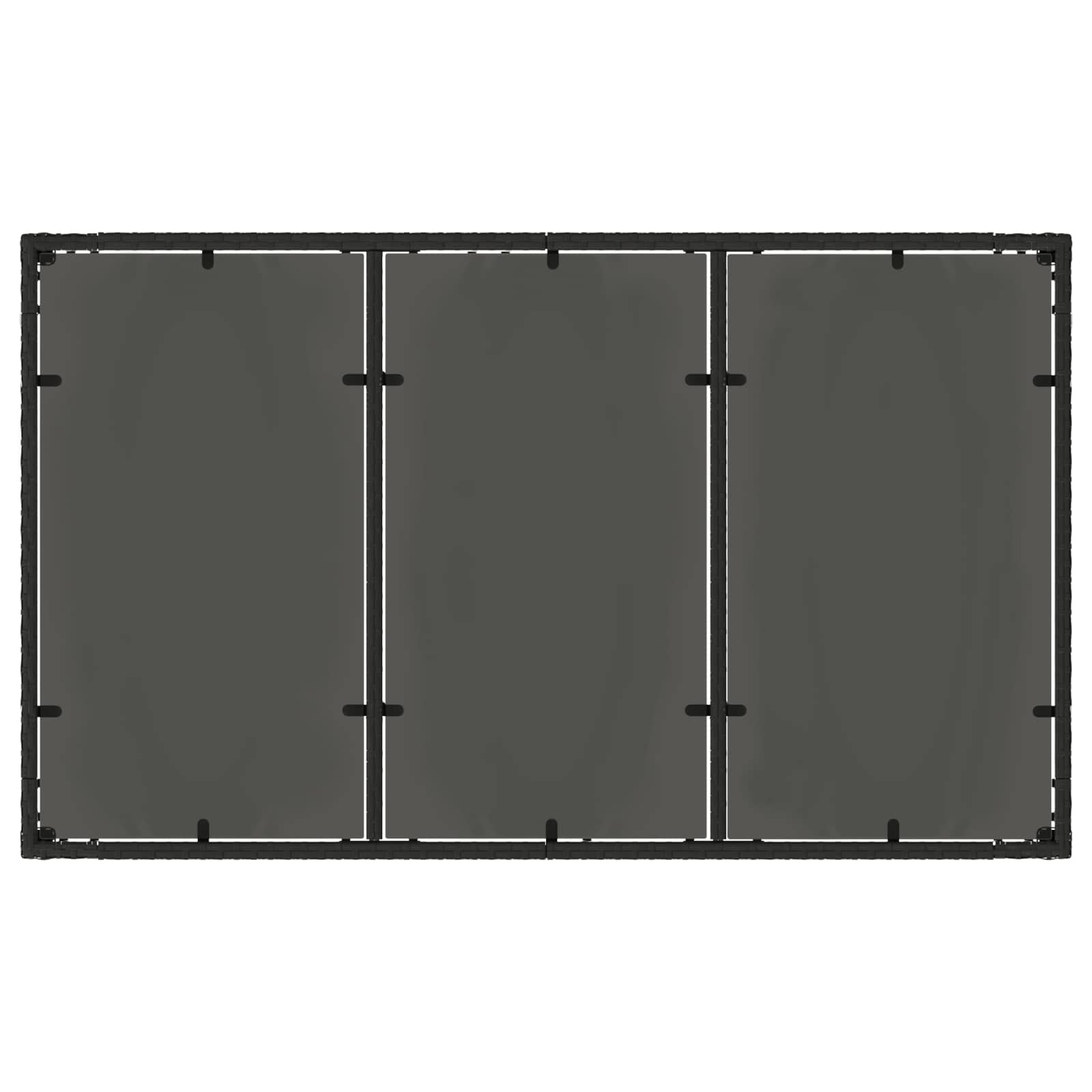 Set da pranzo per esterni 7 pcs Nero e Bianco Crema | homemem39