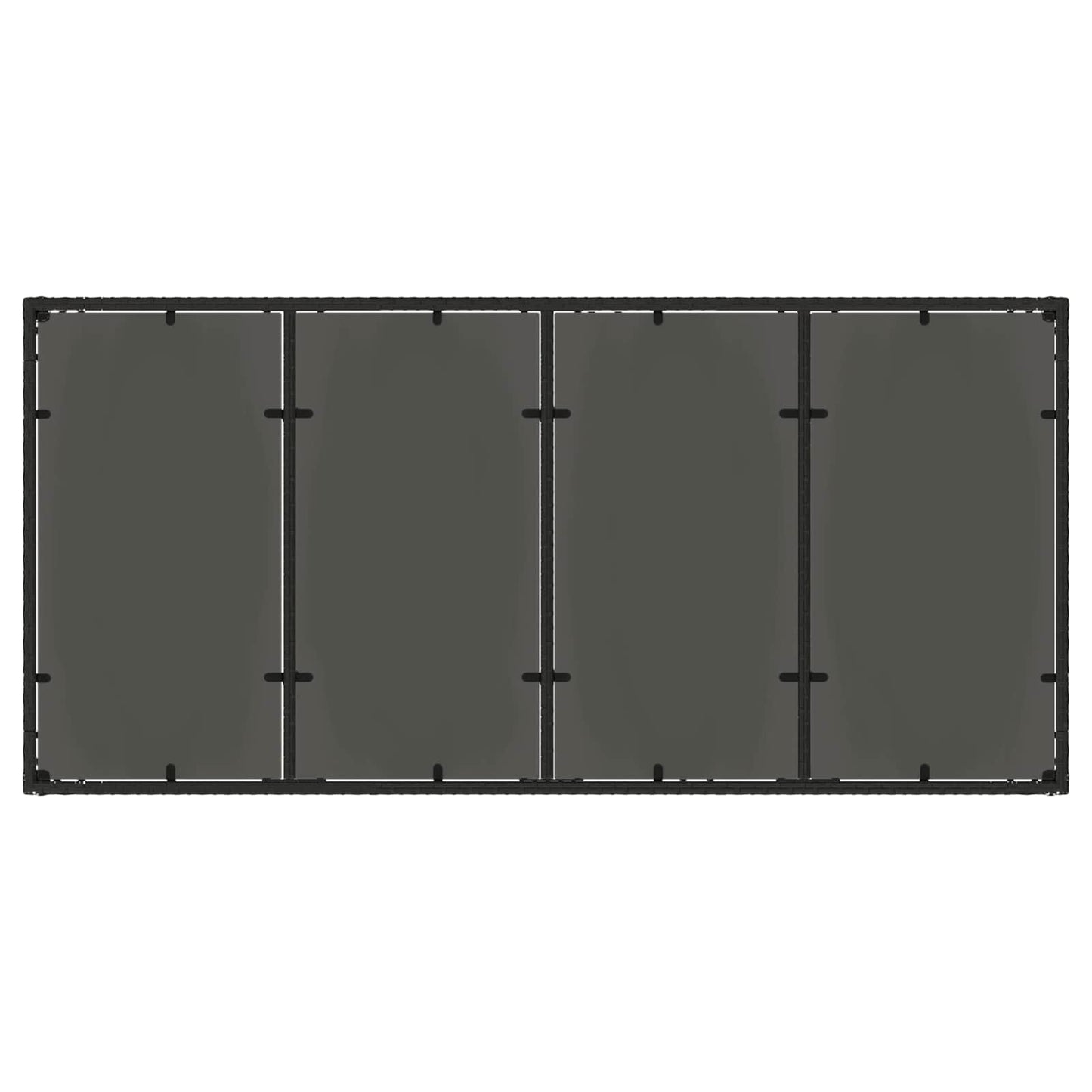 Set da pranzo per esterni 9 pcs Nero 190 x 90 x 75 cm | homemem39