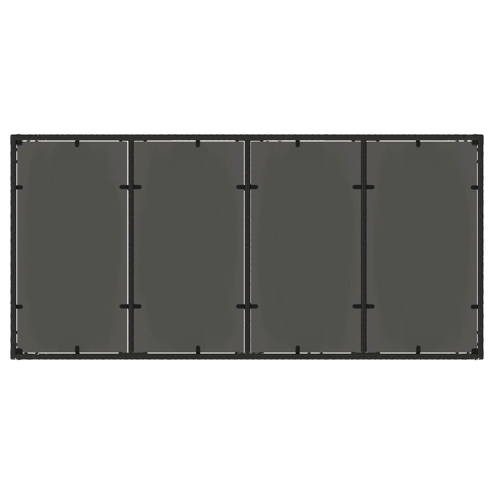 Set da pranzo per esterni 9 pcs Nero 190 x 90 x 75 cm | homemem39