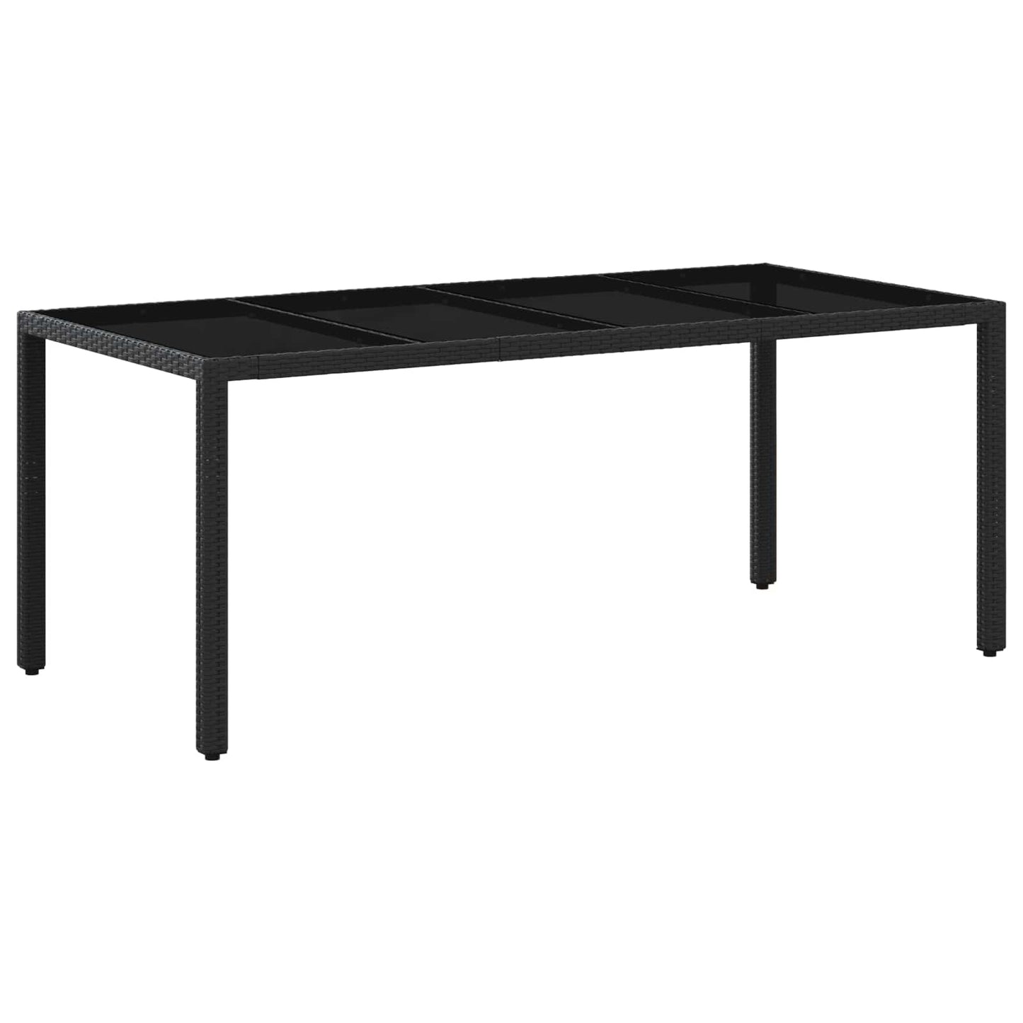 Set da pranzo per esterni 7 pcs Nero e Bianco Crema | homemem39