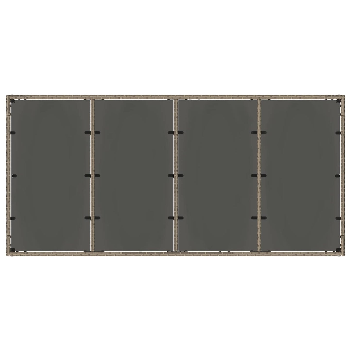 Set da pranzo per esterni 7 pcs Grigio chiaro e grigio scuro | homemem39