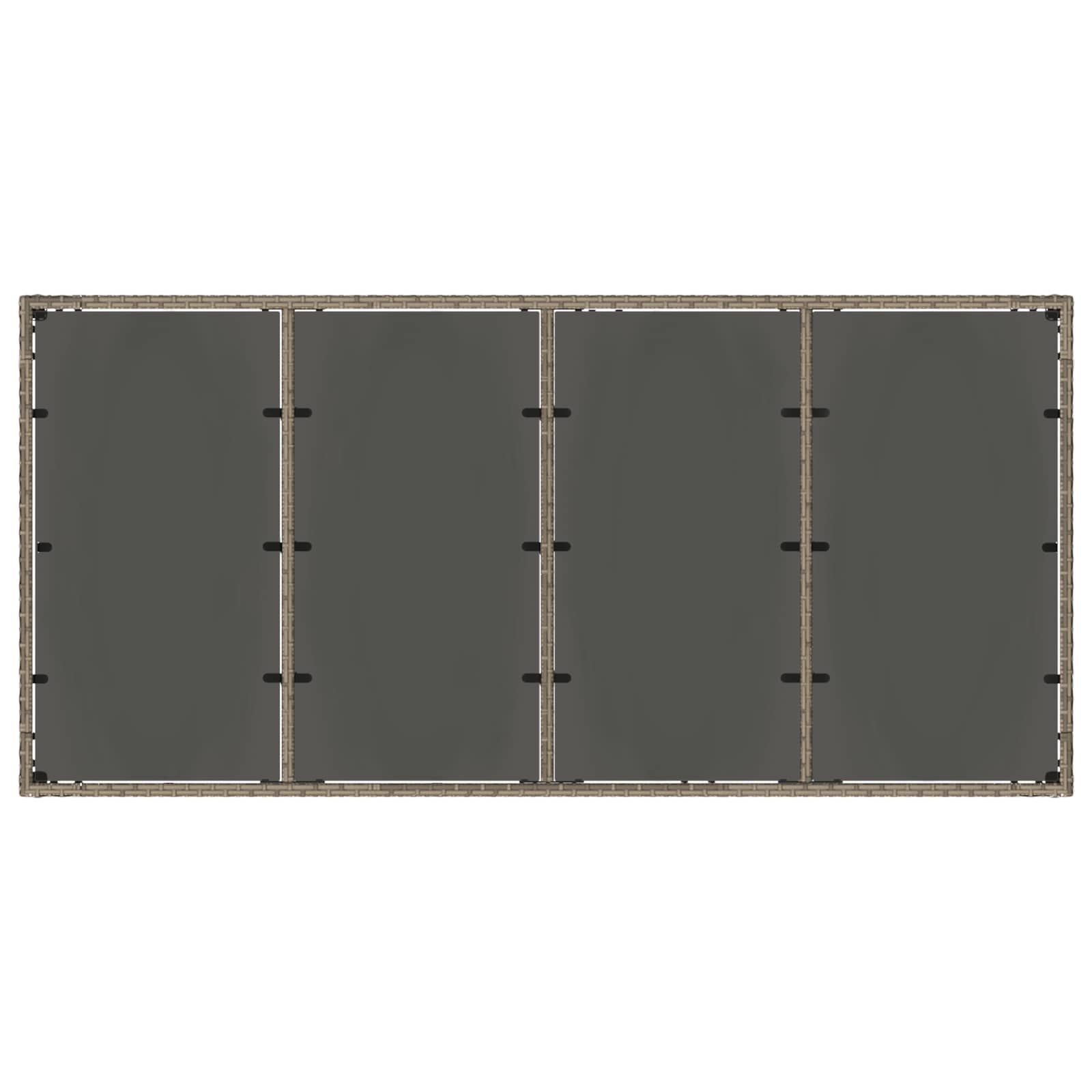 Set da pranzo per esterni 7 pcs Grigio chiaro e grigio scuro | homemem39