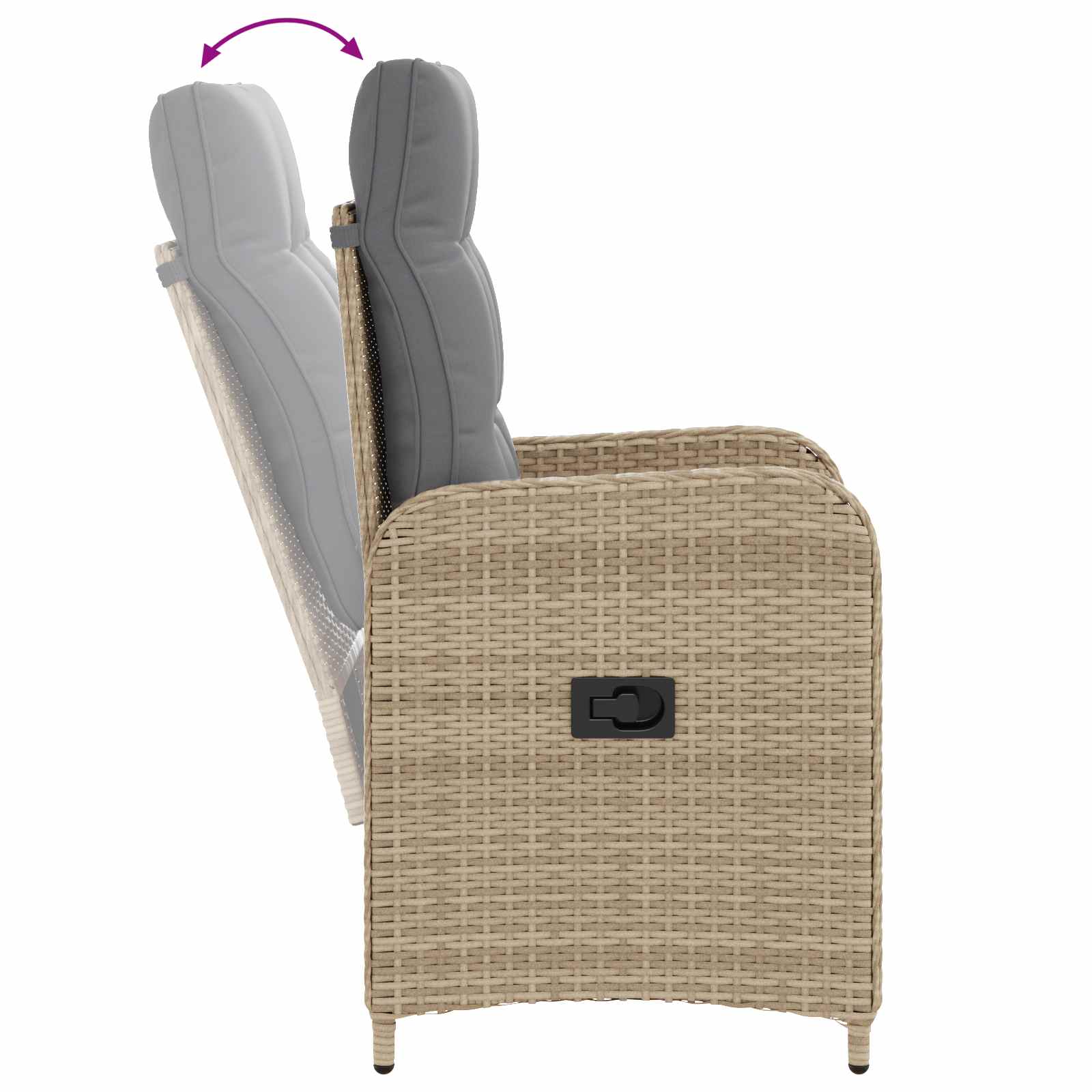 Set da pranzo per esterni 3 pcs Beige e Grigio Chiaro | homemem39
