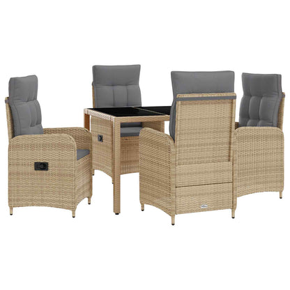 Set da pranzo per esterni 5 pcs Beige e Grigio Chiaro | homemem39