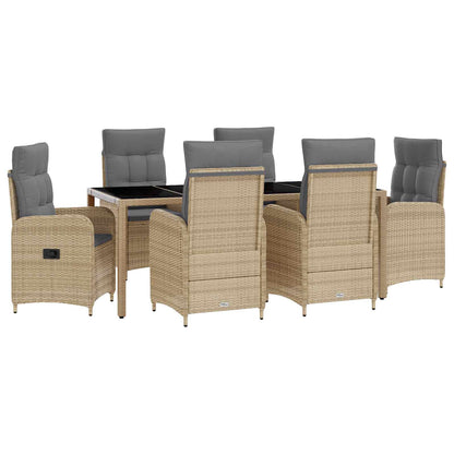 Set da pranzo per esterni 7 pcs Beige e Grigio Chiaro | homemem39