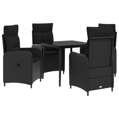 Set Tavolo da Salotto con cuscino con cuscino 5 pcs Nero | homemem39