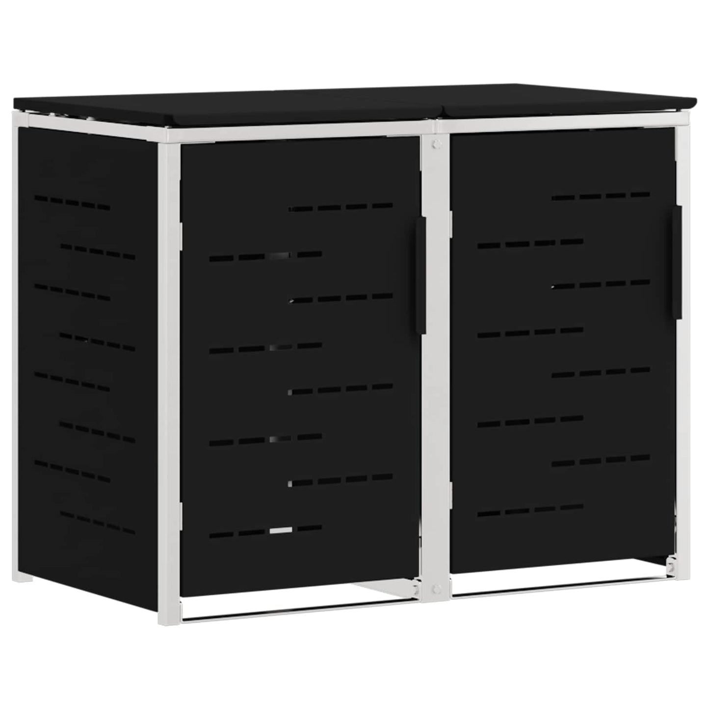 Stoccaggio contenitore a ruote Nero 138 x 77,5 x 112,5 cm | homemem39