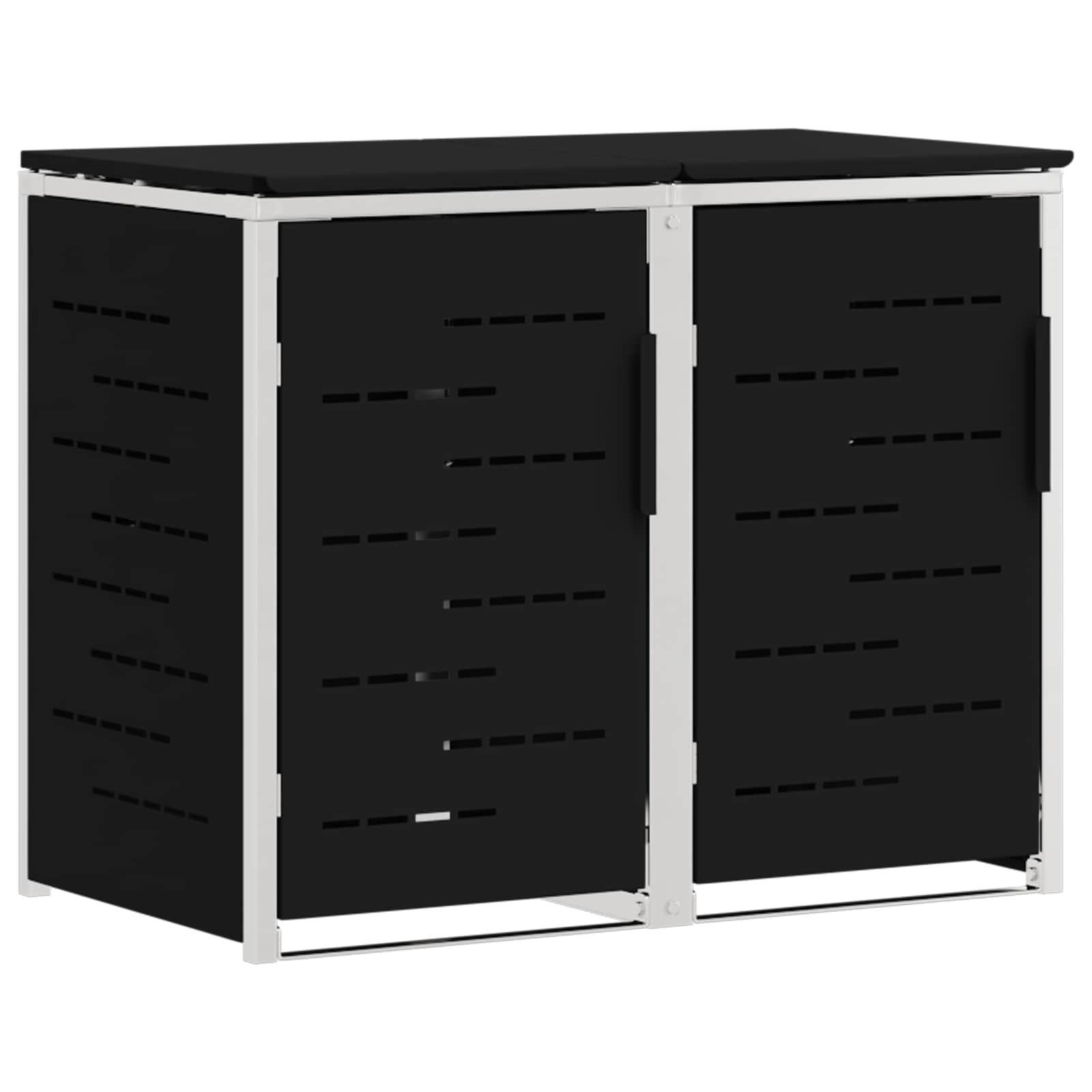 Stoccaggio contenitore a ruote Nero 138 x 77,5 x 112,5 cm | homemem39