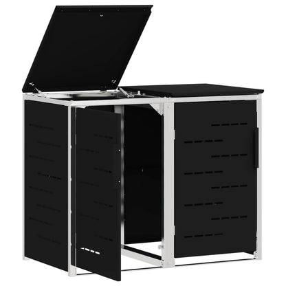 Stoccaggio contenitore a ruote Nero 138 x 77,5 x 112,5 cm | homemem39