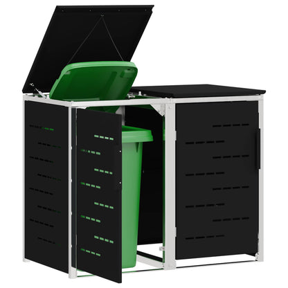 Stoccaggio contenitore a ruote Nero 138 x 77,5 x 112,5 cm | homemem39
