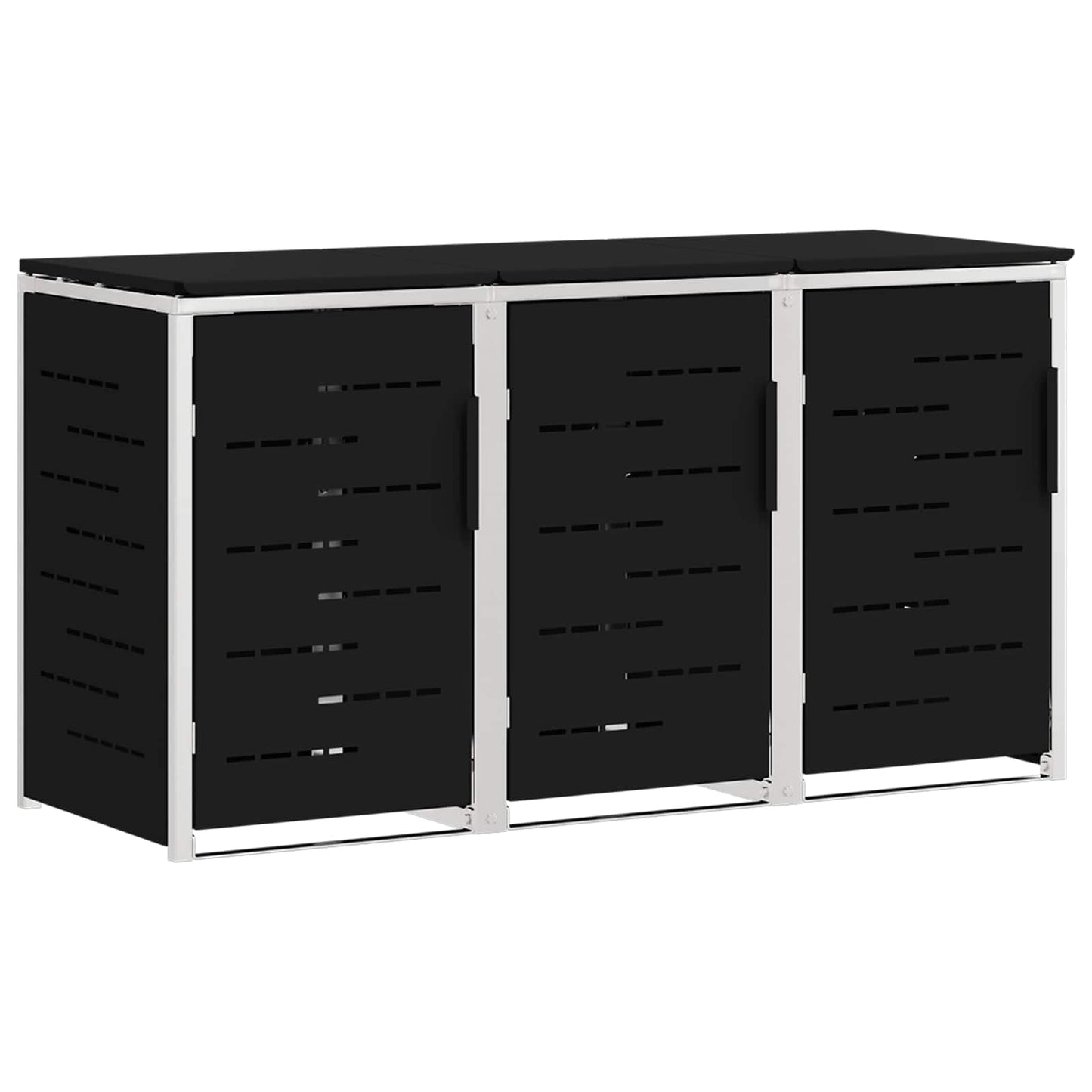 Stoccaggio contenitore a ruote Nero 207 x 77,5 x 112,5 cm | homemem39