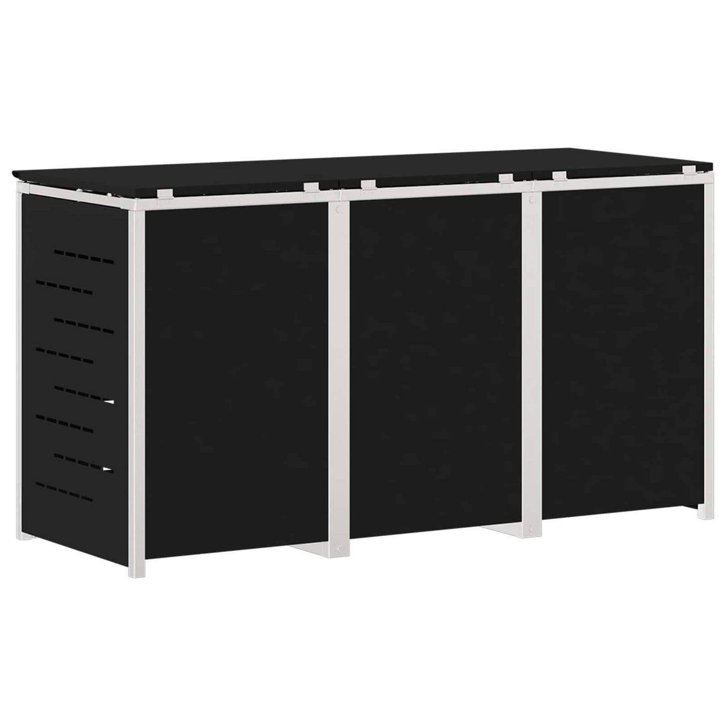 Stoccaggio contenitore a ruote Nero 207 x 77,5 x 112,5 cm | homemem39