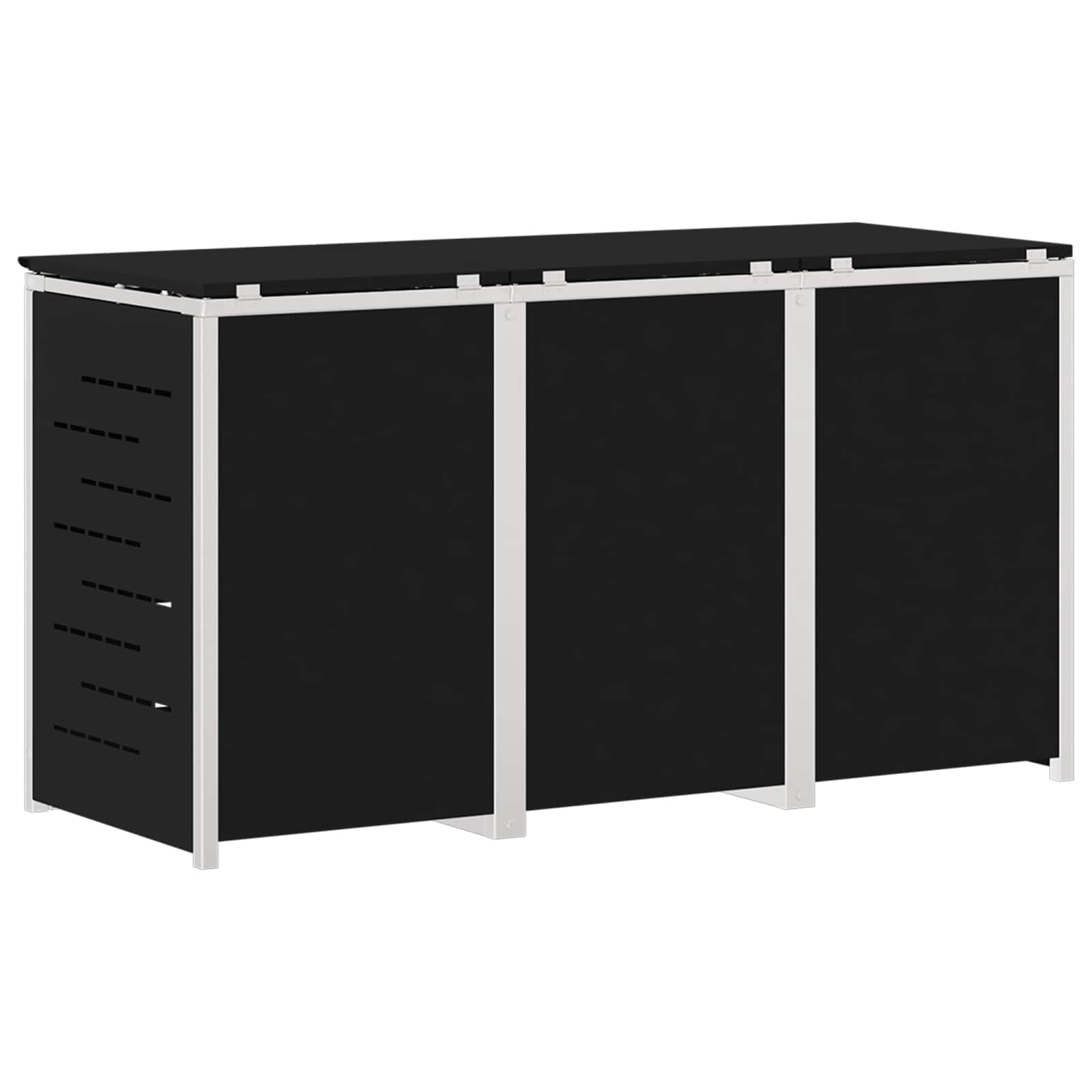 Stoccaggio contenitore a ruote Nero 207 x 77,5 x 112,5 cm | homemem39